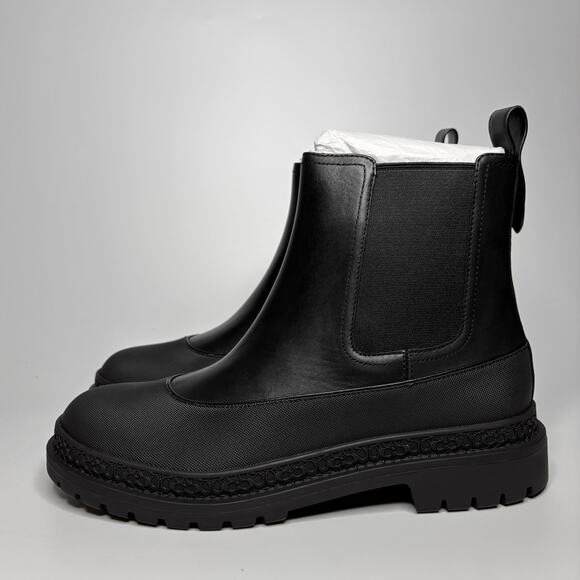 Coach Men's Carver Lug Sole Chelsea Boots in Black - Picture 2 of 10